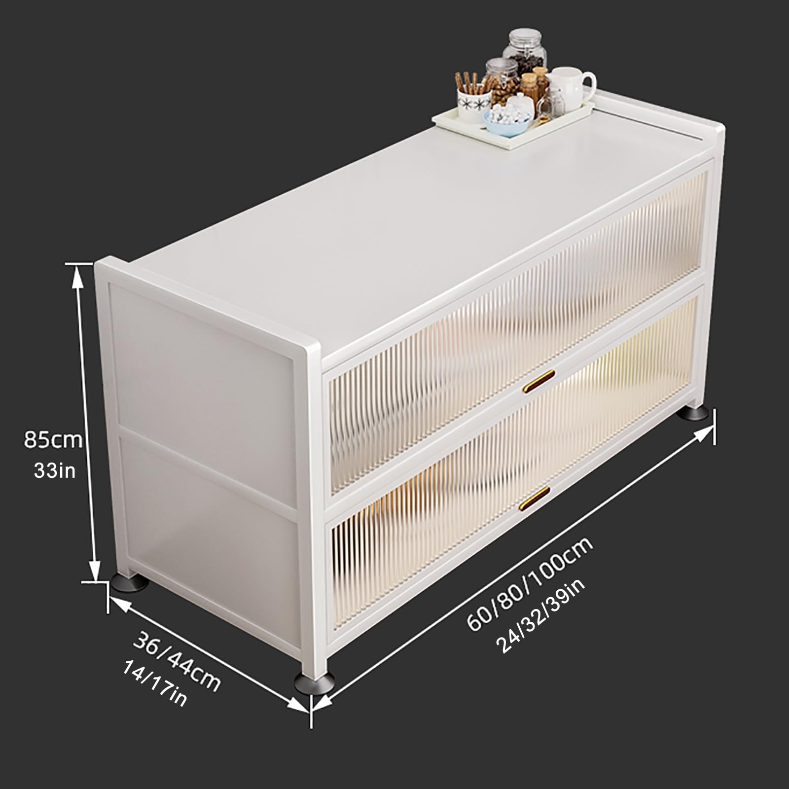 Tavolo da Cucina con Piano di Lavoro, ripiano Multifunzionale per riporre Gli Utensili da Cucina, Supporto per Forno a microonde, Piano di Lavoro Estensibile in Metallo (Grigio-Nero 60 * 44 * 85