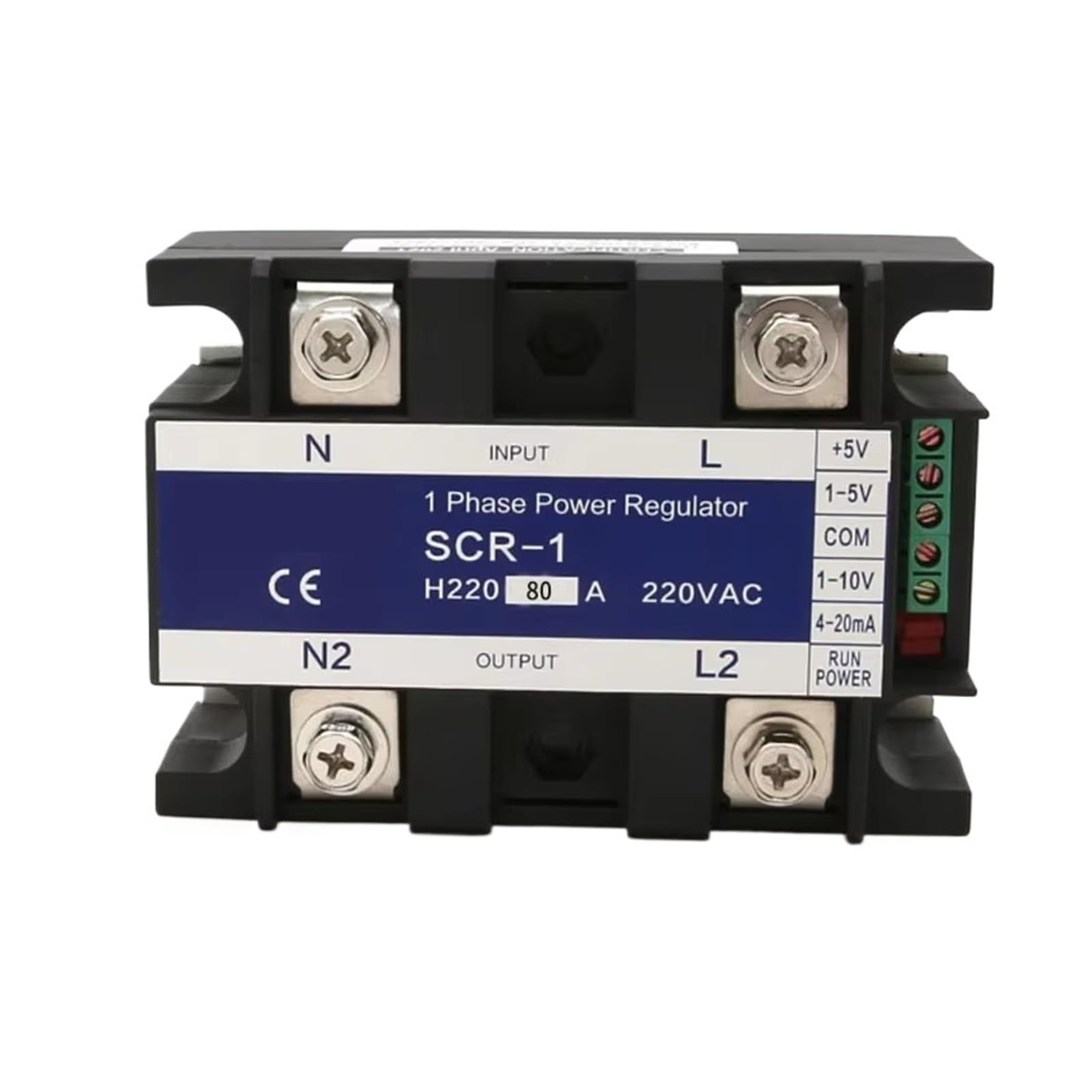 CXDFRSER Single-phase Voltage Regulator Power Controller Module 0-10V 4-20mA 1-5V Potentiometer Control 80A 220VAC