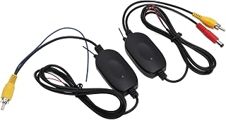 Acouto Video Transmitter Receiver Kit for Car Backup Camera System with AVIN Interface - and Easy Installation of Camera TransmitterCar Transmitter Receiver Rear Camera Transmitter Receiver (With DVD