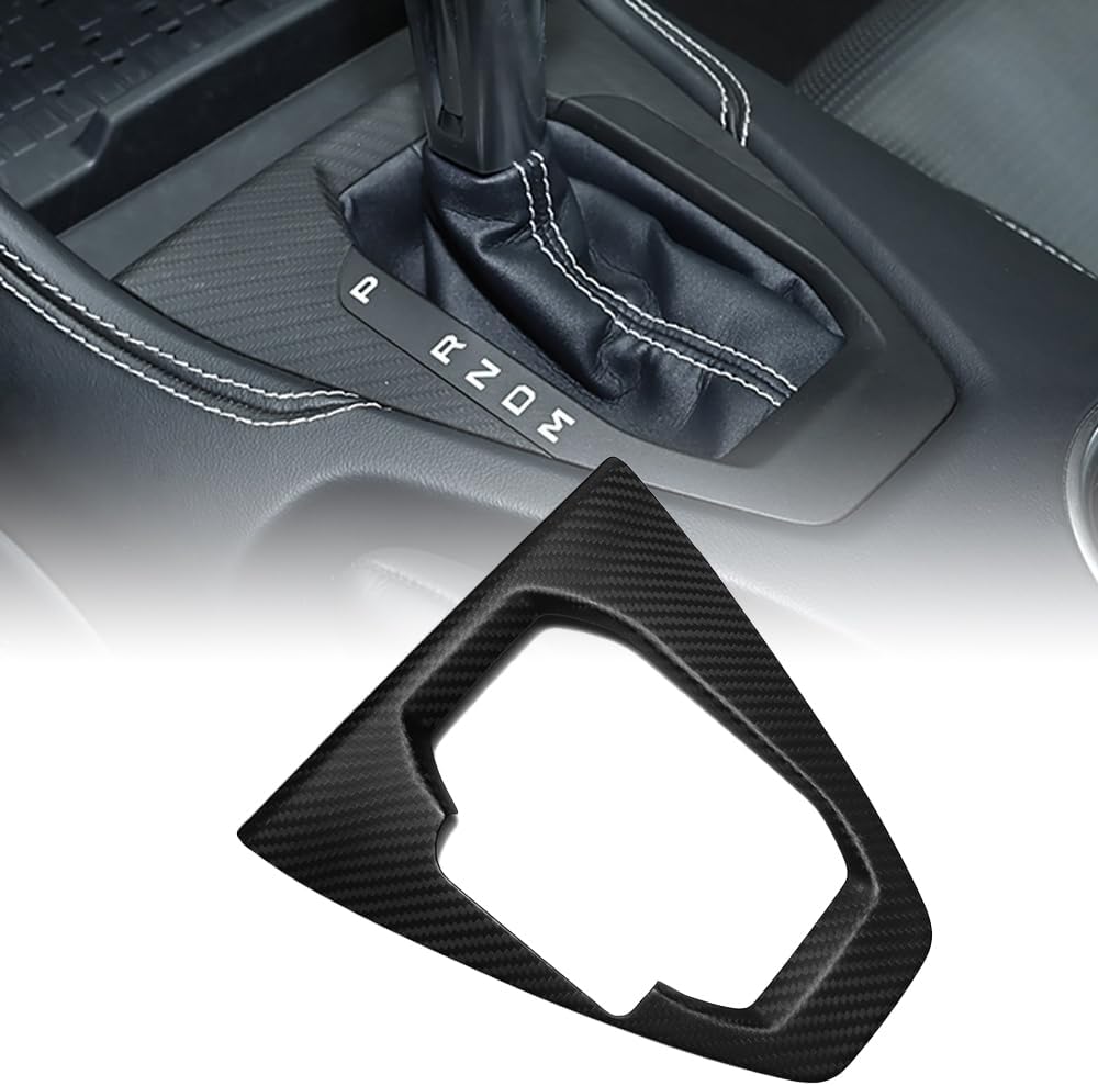 Dry Carbon Fiber Auto Gear Shift Panel for Mustang Dark Horse GT Convertible Ecoboost Fastback Premium 2024 2025 2026,for Mustang GT 10-Speed Automatic Transmission Cover (Glossy Carbon)