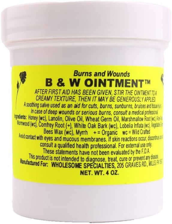B & W (Burn and Wound) Ointment, 16 Oz. Container by B&W