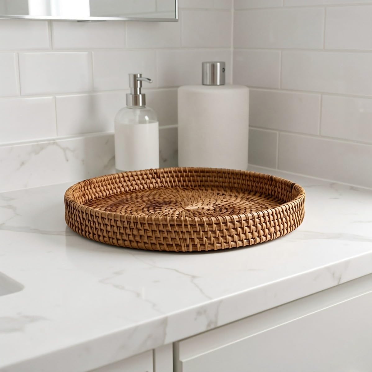 Rattan Storage Basket for Sundries and Magazines, Woven