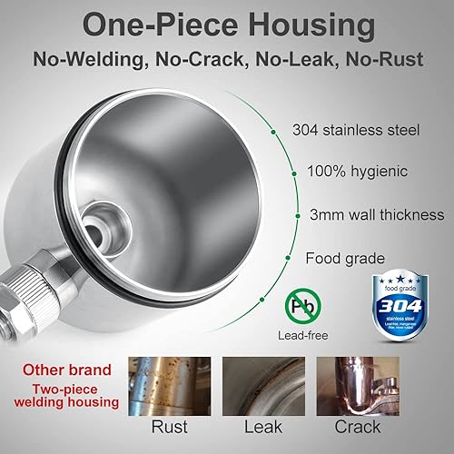 Miniatura 6 de WINGSOL - Filtro de grifo reutilizable y lavable, se adapta al agua de pozo de acero inoxidable 304, reduce principalmente el óxido, la suciedad, la