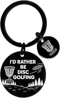 malyunin Disc Golf Gifts Frisbee Golf Gifts for Men Women Funny Disk Golfing Accessories Gift for Lover Frisby Golfer Keychain Birthday Presents for Golfers