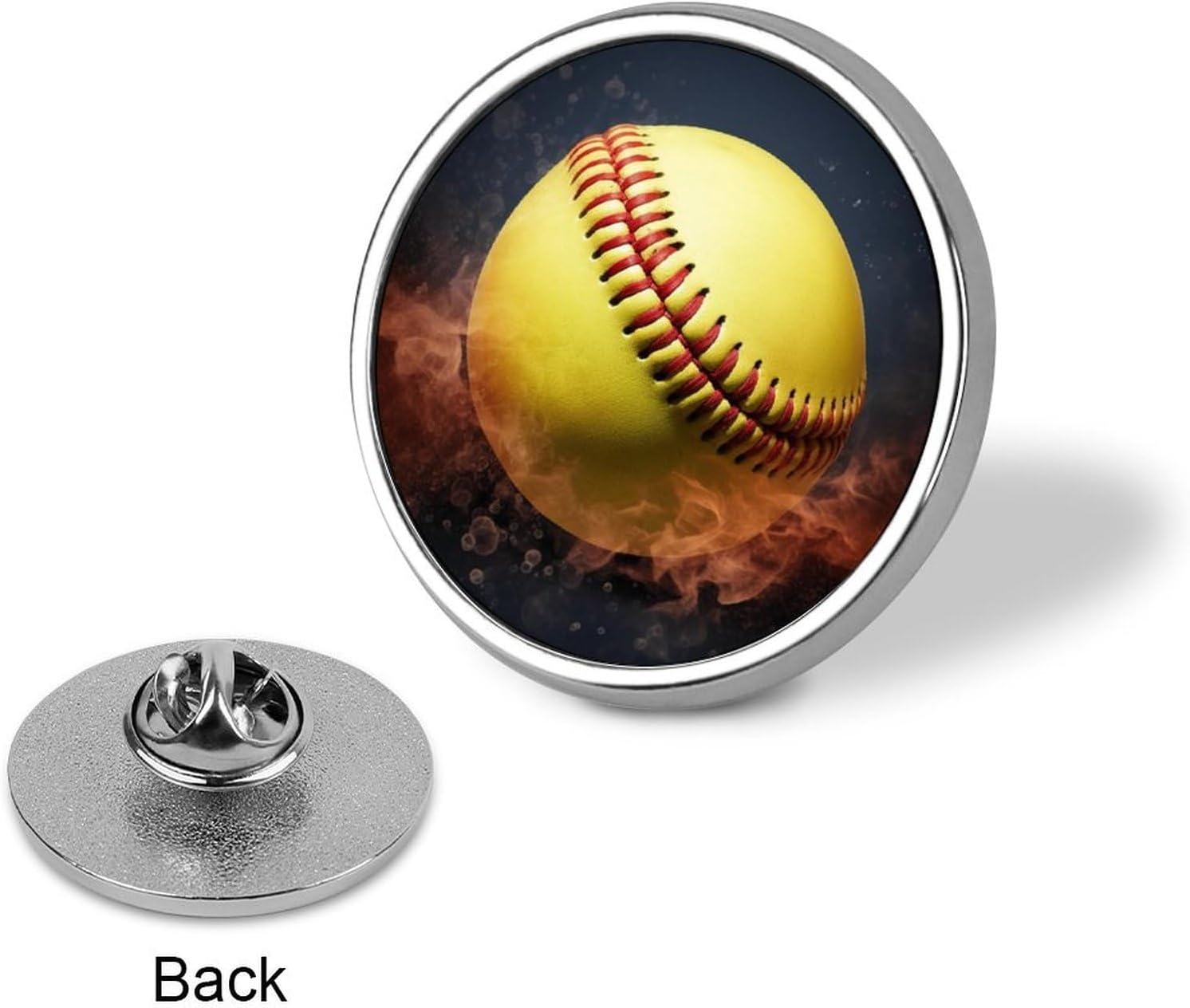 Softball Fashion Brooches for Women Men, Lapel Pins image 3