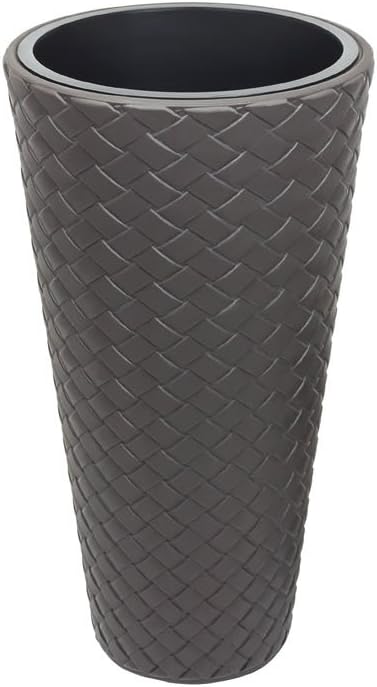 Prosper Plast Matube Slim Flowerpot, 3 x 55 cm, Anthracite, 3x3x55 cm