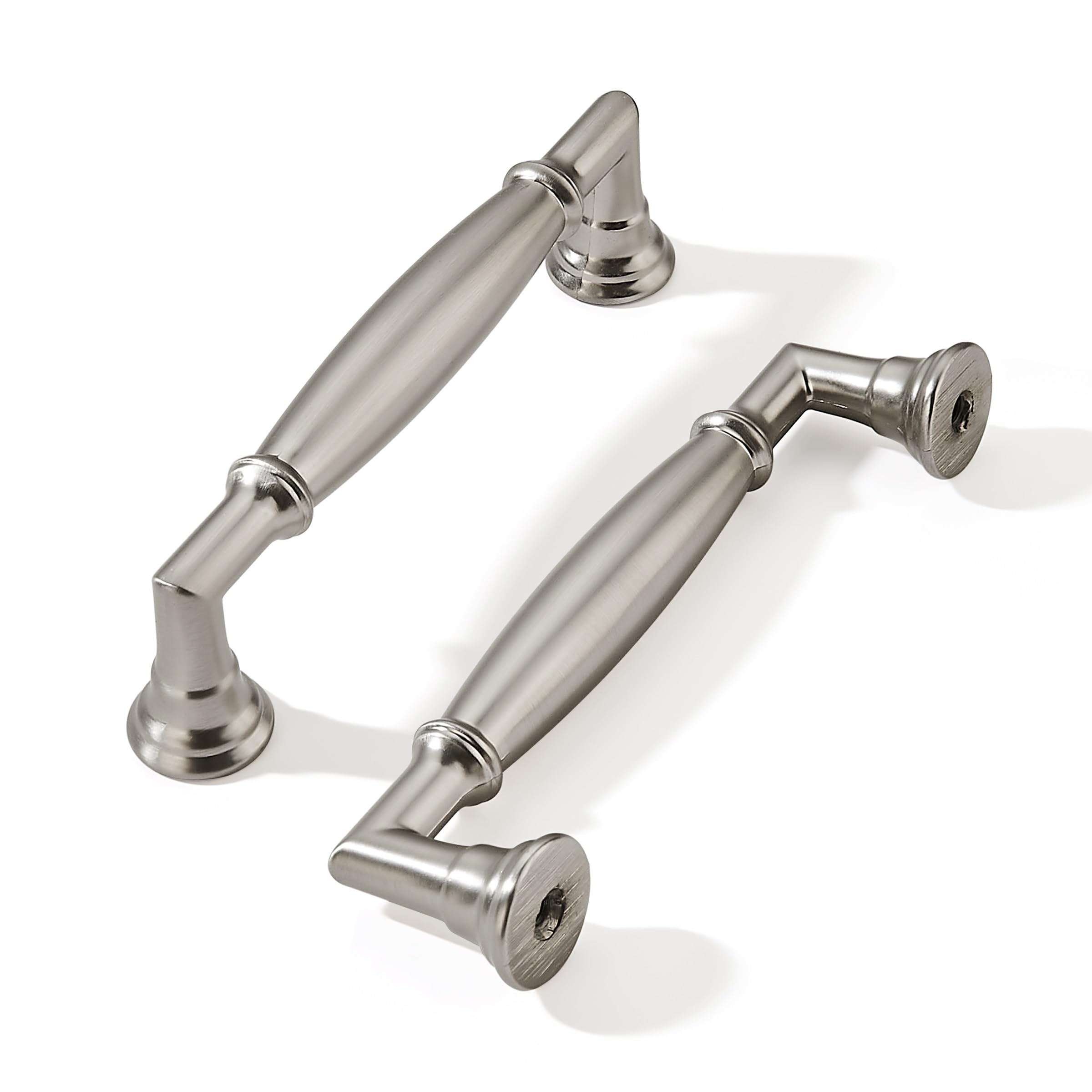 khtumeware 5 Pack 3-3/4 Inch(96mm) Brushed Satin Nickel Cabinet Pulls Heavy Duty Solid Cabinet Handles Kitchen Cabinet Hardware for Cupboard Drawer Handles — image 1