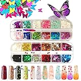 Flame Reflections Nail Stickers - 24PCS Halloween Holographic Fire Flame Nail Art Decals DIY Nail Foils Tape Adhesive Decoration for Nails Manicure