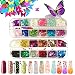 Flame Reflections Nail Stickers - 16PCS Halloween Holographic Fire Flame Nail Art Decals DIY Nail Foils Tape Adhesive Decoration for Nails Manicure