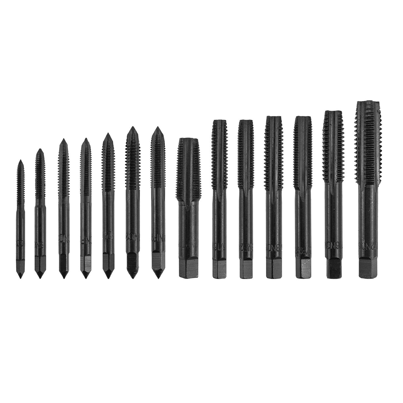 14Pcs Machine Tap Straight Grooves Screwdriver Screw Thread Metric Metalworking Tap Tool