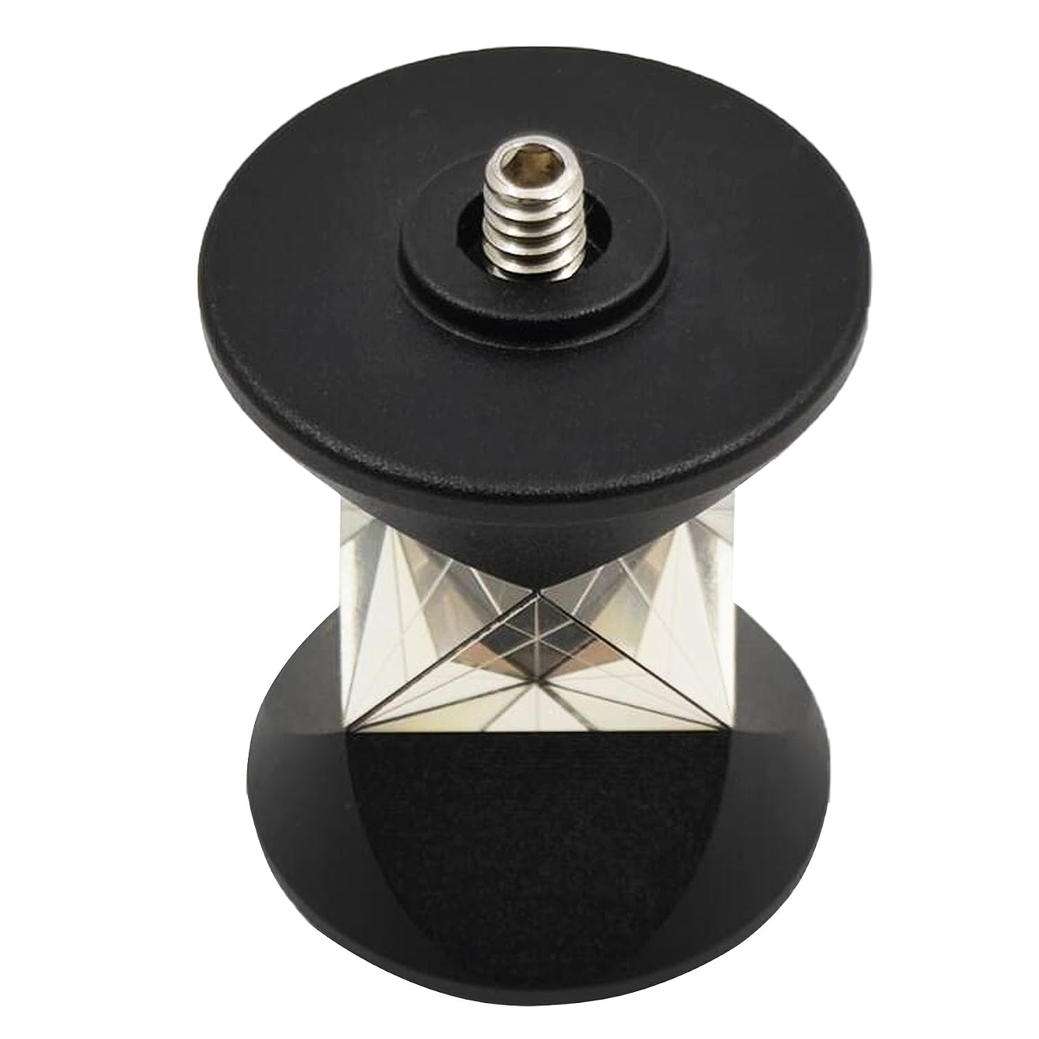 360 Degree Monitoring Mini Prism Total Station Reflective Prism GRZ101 Replacement with Hook Compatible with Leica Swiss Type Surveying Reflector (Silver Coated)