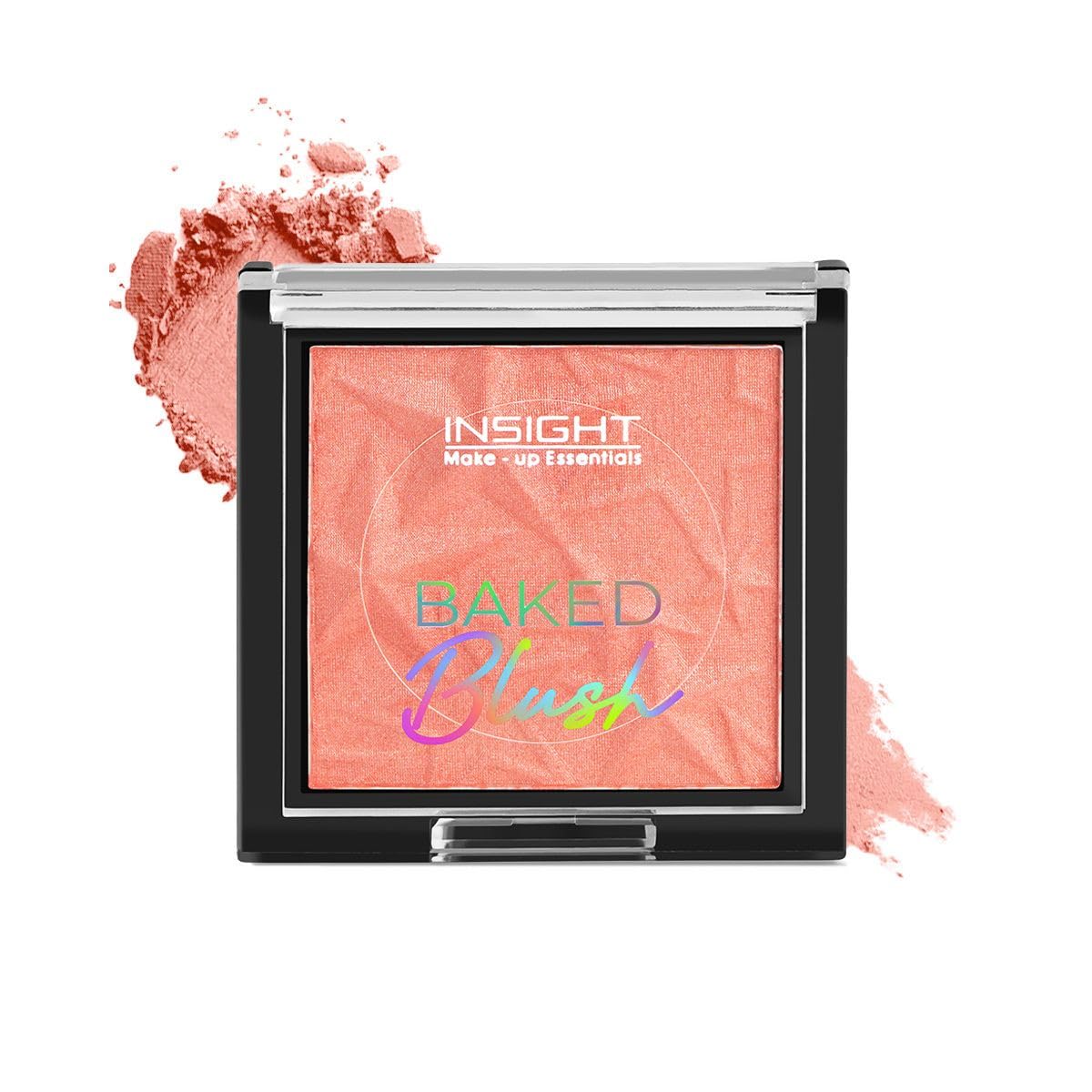 Insight Cosmetics Baked Blush|Multi Shimmer Blusher And Highlighter Palette For Face Makeup | Shimmery Look & Glossy Finish,15gm (Sunset Glow, 15 gm)