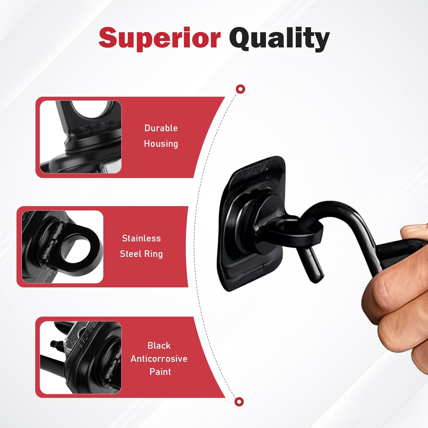 6PCS Tie Down Anchors fit for 2014-2025 2026 Chevy Silverado＆GMC Sierra 1500 2500 3500, 2015-2024 Colorado＆Canyon Truck Bed Tie Downs for Car Replacement #23146899 Automotive Accessories