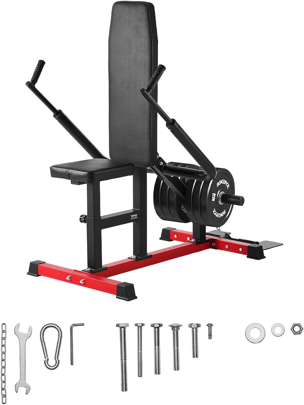 VEVOR Chest Press Machine, Bench Press Set, Adjustable Flat Incline Bench with Independent Converging Arms, Upper Chest Equipment, Fitness Home Gym Equipment Chest