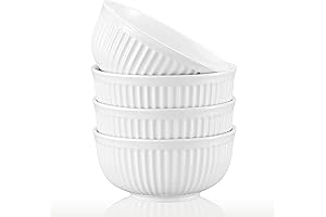 24oz White Ceramic Soup Bowls Set of 4
