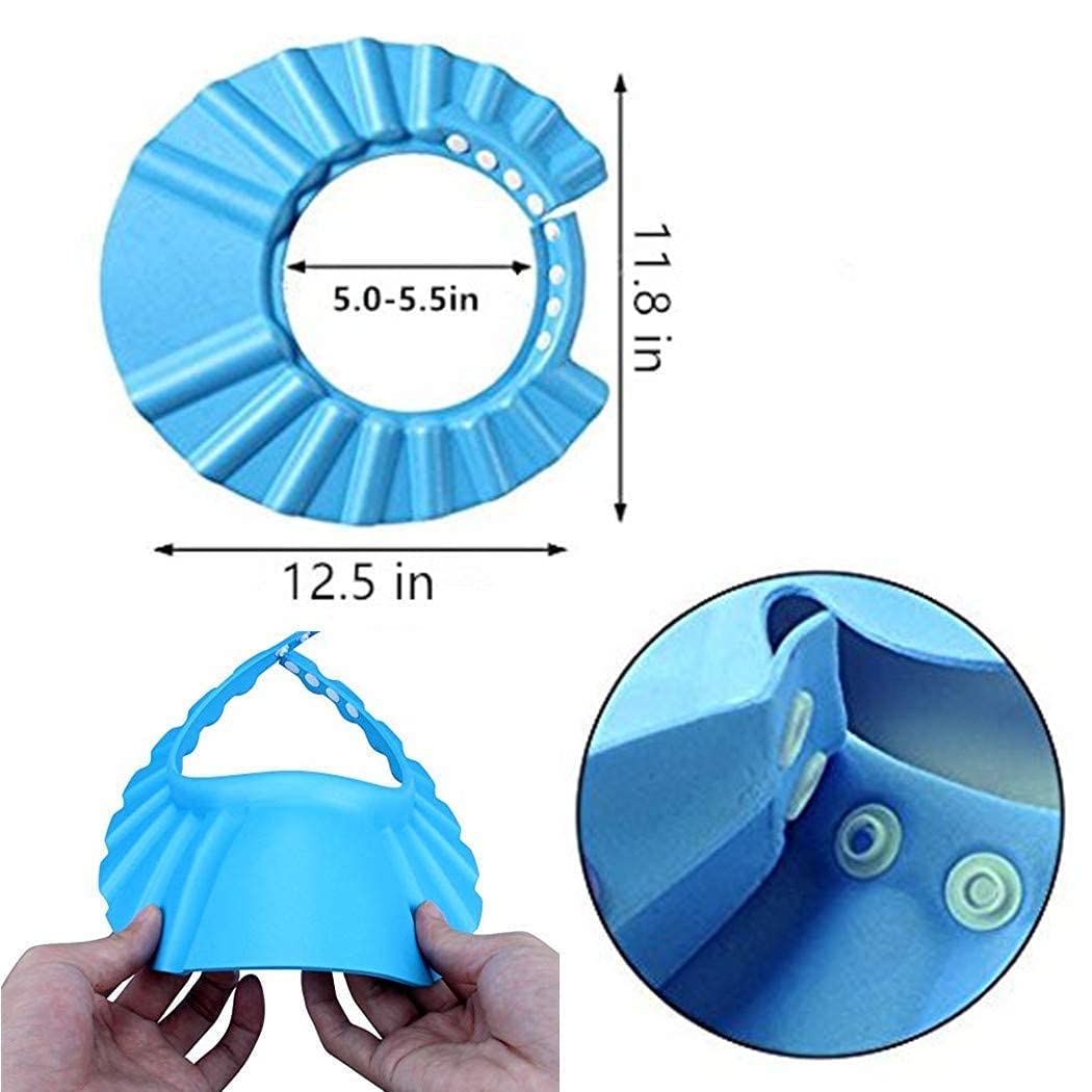 KIyan Adjustable Safe Soft Bathing Baby Shower Hair Wash Cap for Children, Baby Bath Cap Shower Protection for Eyes and Ear,Multi Color ( 1 pic) (Baby Shower Cape-Pack-1) 1