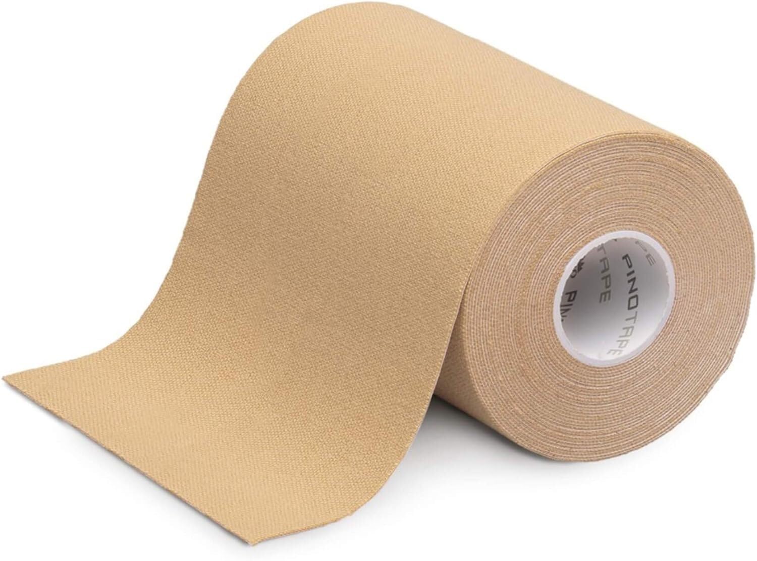 PINOTAPE Taśma sportowa XXL, beżowa, 10 cm x 5 m, 2 sztuki w opakowaniu