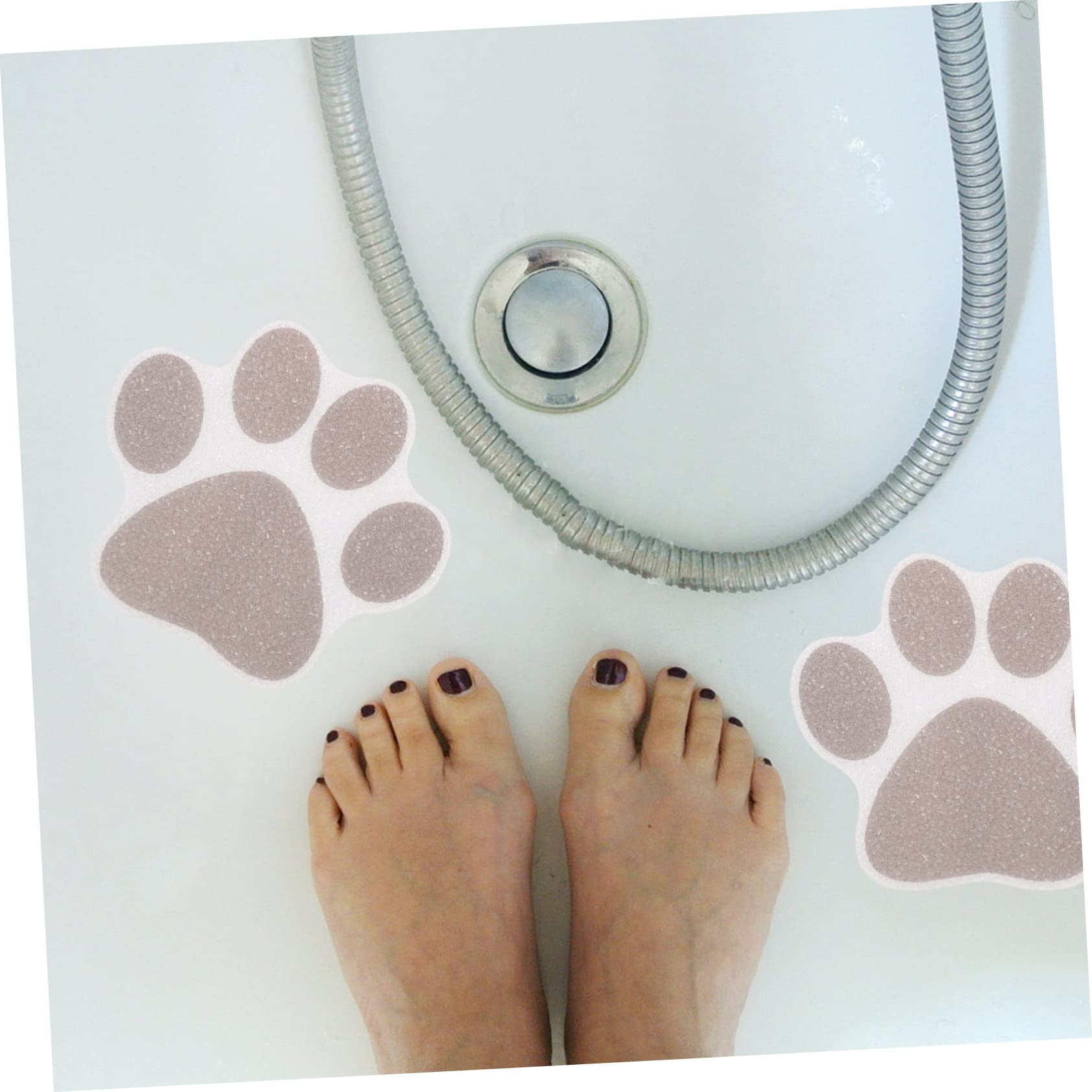 Cabilock 50 Pcs Pegatinas Antideslizantes Huella Cartera Pequeña para Mujer Piso De La Ducha No Adhesivos Agarraderas De Bañera Pegatinas Antideslizantes Pata Mascota Familiar Peva Perder