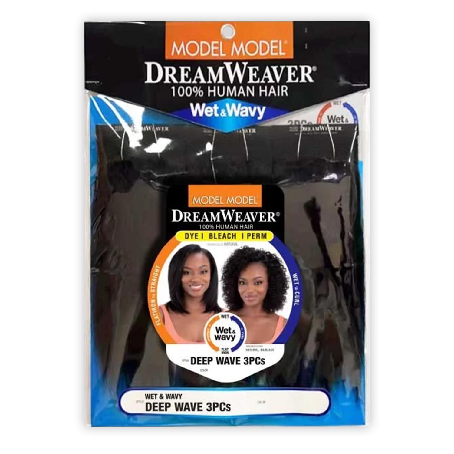 ModelModel Virgin Human Hair Dream Weaver Wet n Wavy Deep Wave 3Pcs (NATURAL)