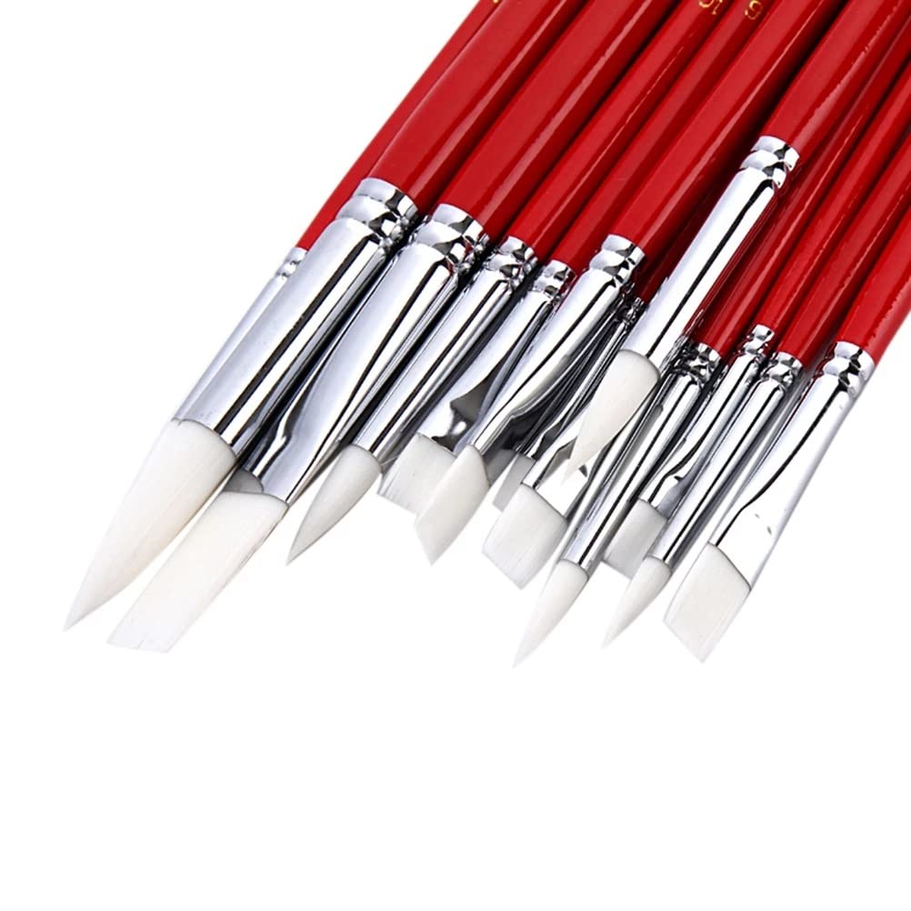 BAtlam Juego de 36 Pinceles de Pintura con Soporte para Lienzo Pinceles de Arte de Pelo sintético para Acuarela y Pintura al óleo y acrílica (D)