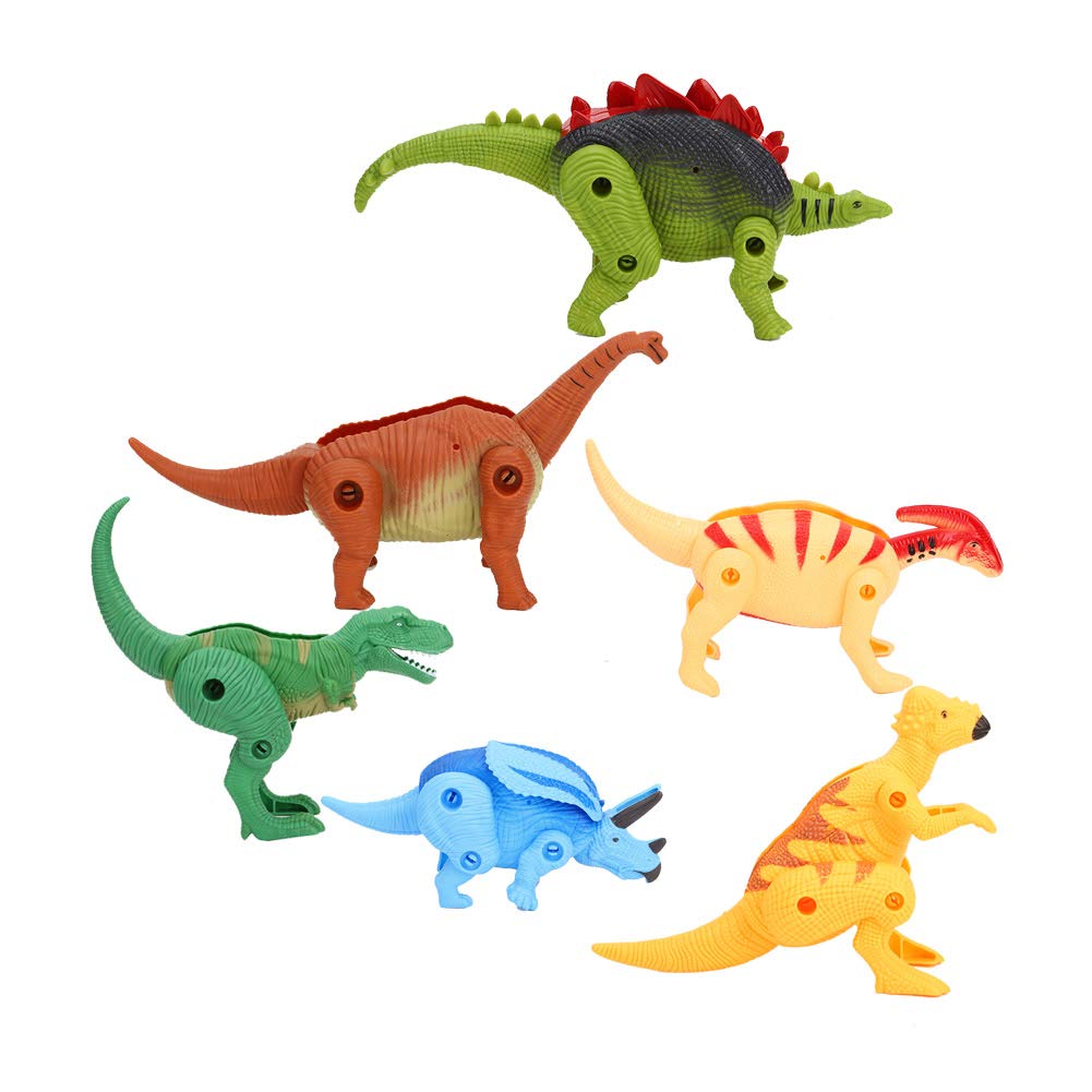 6PCS Transform Dinosaurs Toy Animal Deformation Egg Toy Funny Durable