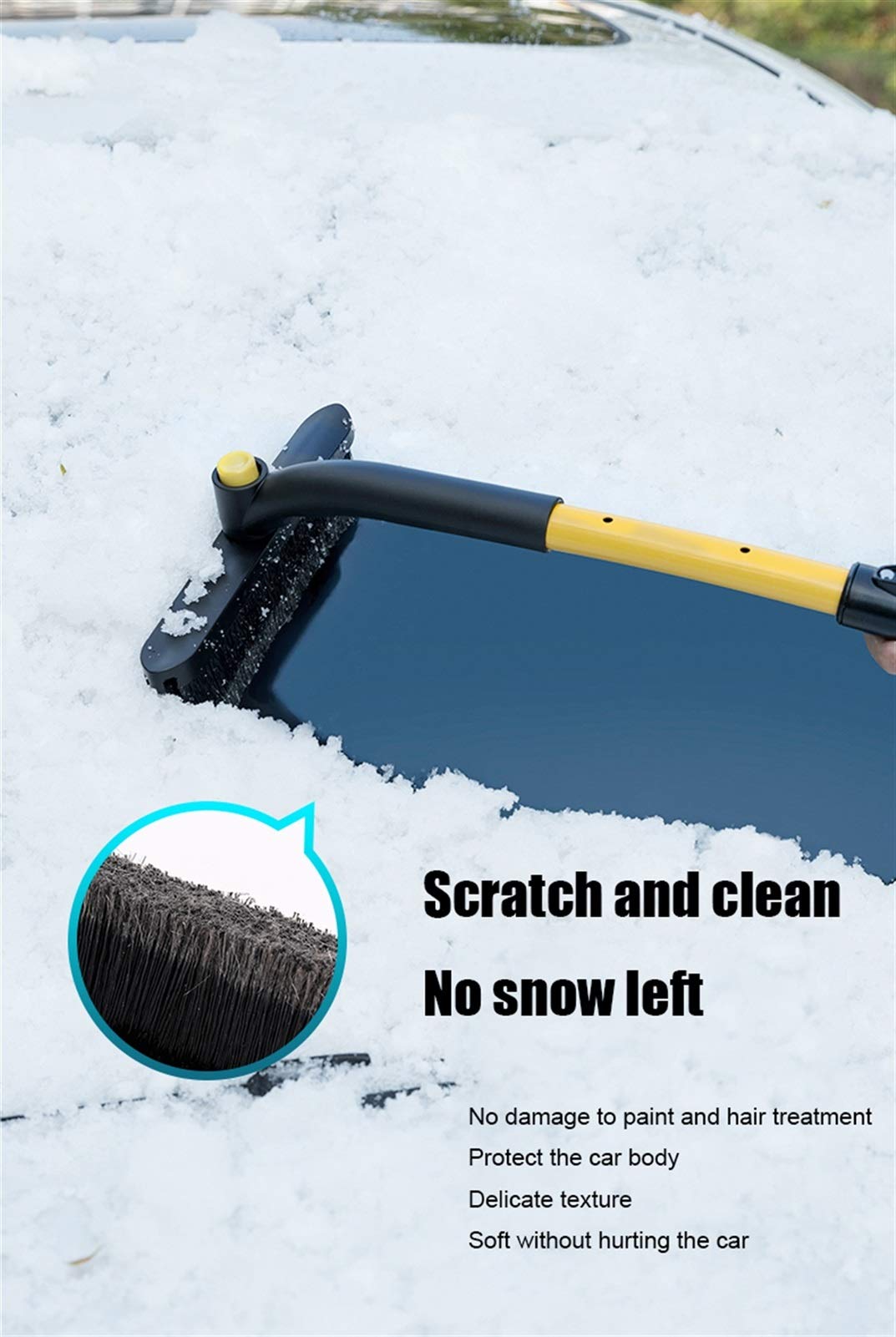 Raschietti Ghiaccio Auto Pala multi-funzione Scolare il ghiaccio, spazzare la neve e raschiare il gelo pala di neve Spazzolino di vetro Forniture invernali Strumento di rimozione per auto SUV camper