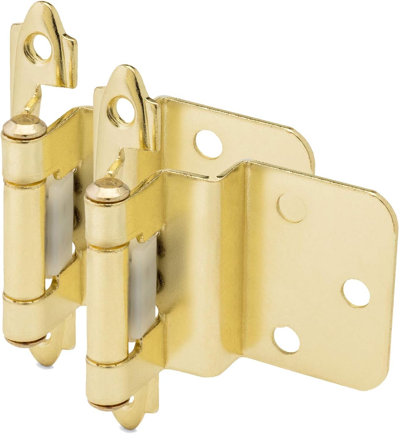 25 Pair Pack - Cosmas 15628-BB Brushed Brass Cabinet Hinges 3/8" Inset (Pair) [15628-BB]