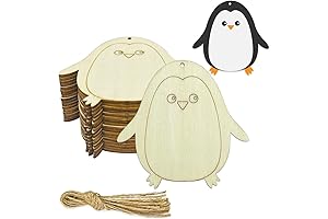 Unfinished Penguin Wood Penguin DIY Crafts Ornaments Gift Tags