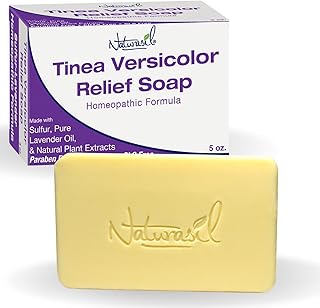 Naturasil Natural Tinea Versicolor Relief Anti-Itch Sulfur Soap | Best for Tinea, Ringworm, Jock Itch & Irritation | Safe for Kids & Adults | Fast & Effective for All Skin Types | 5 oz Bar