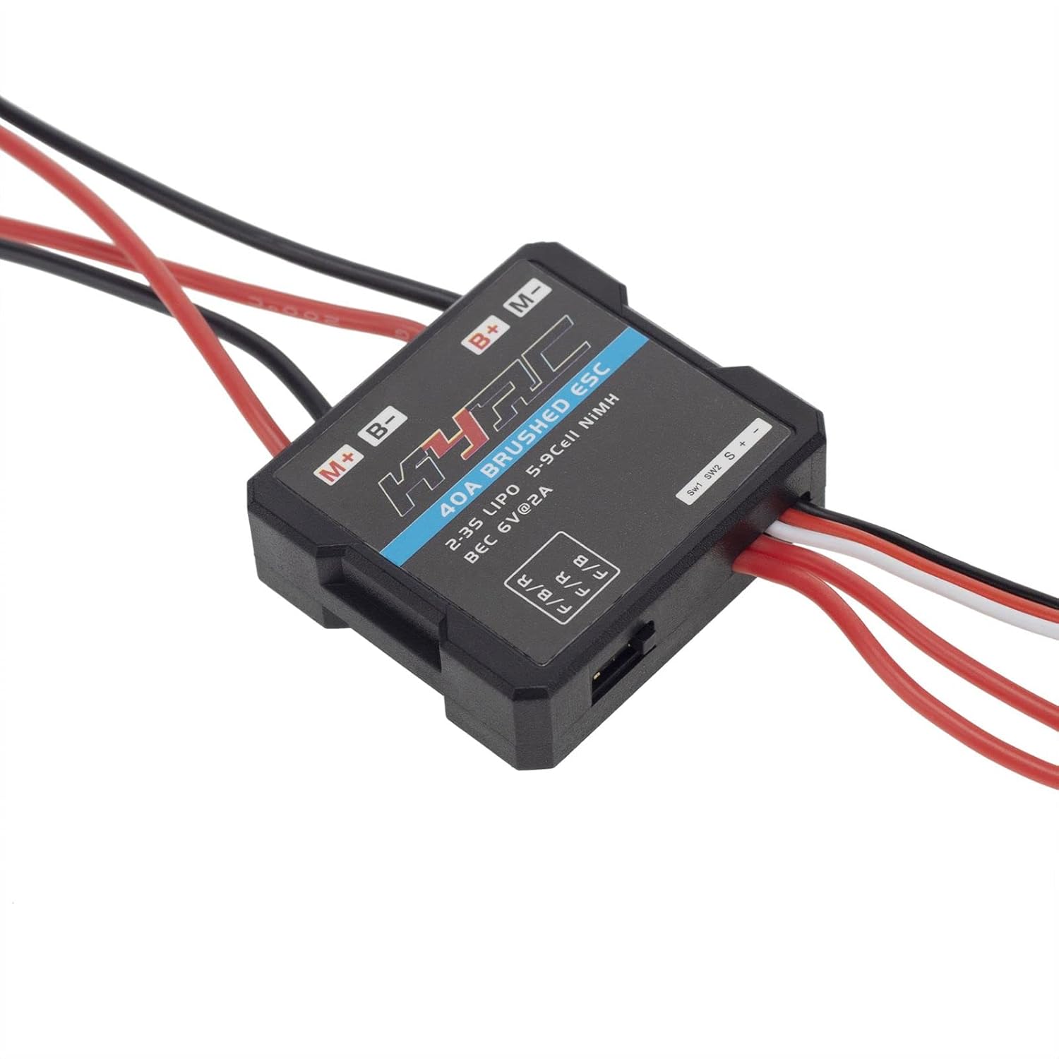 2Pcs RC Motor ESC 40A Brushed ESC Motor Electric Speed Controller 6-12.6V for 1/16 1/18 1/24 etc RC Model Cars RC Accessories Parts