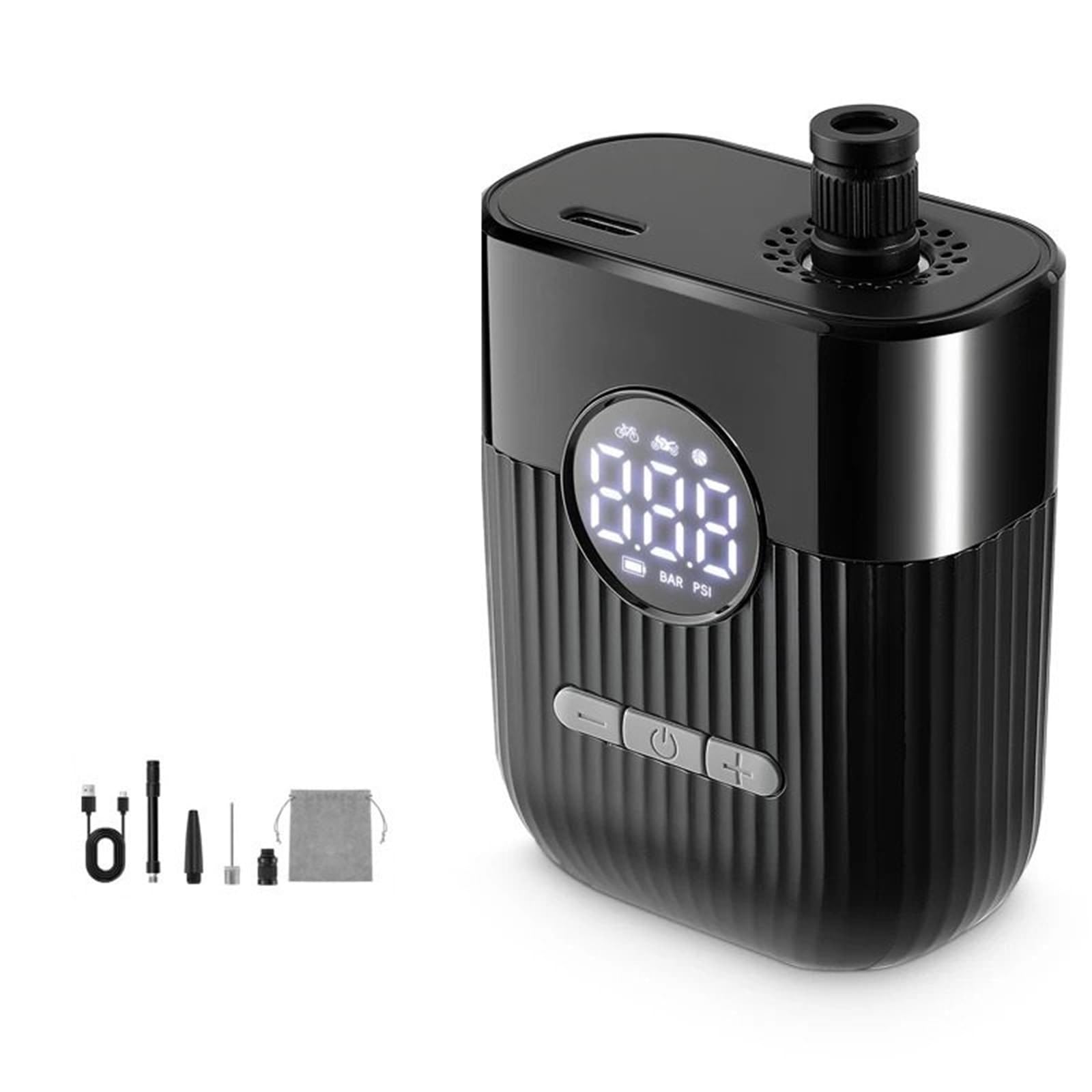 Compresseur Air Pompe à air de Pompe à vélo Gonfleur Electrique