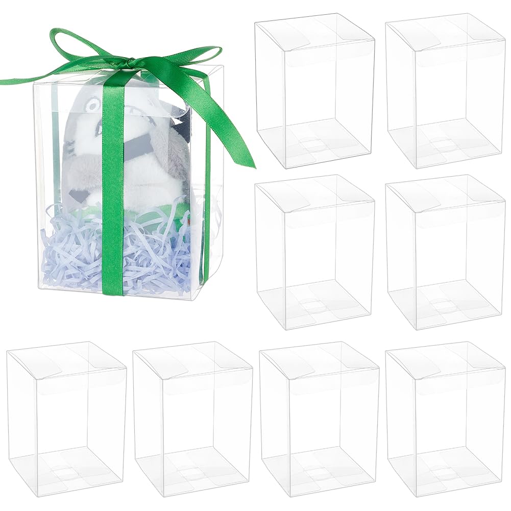 Amazon | BENECREAT 15個 PVC透明ケース 9x9x12cm 長方形 プラスチック