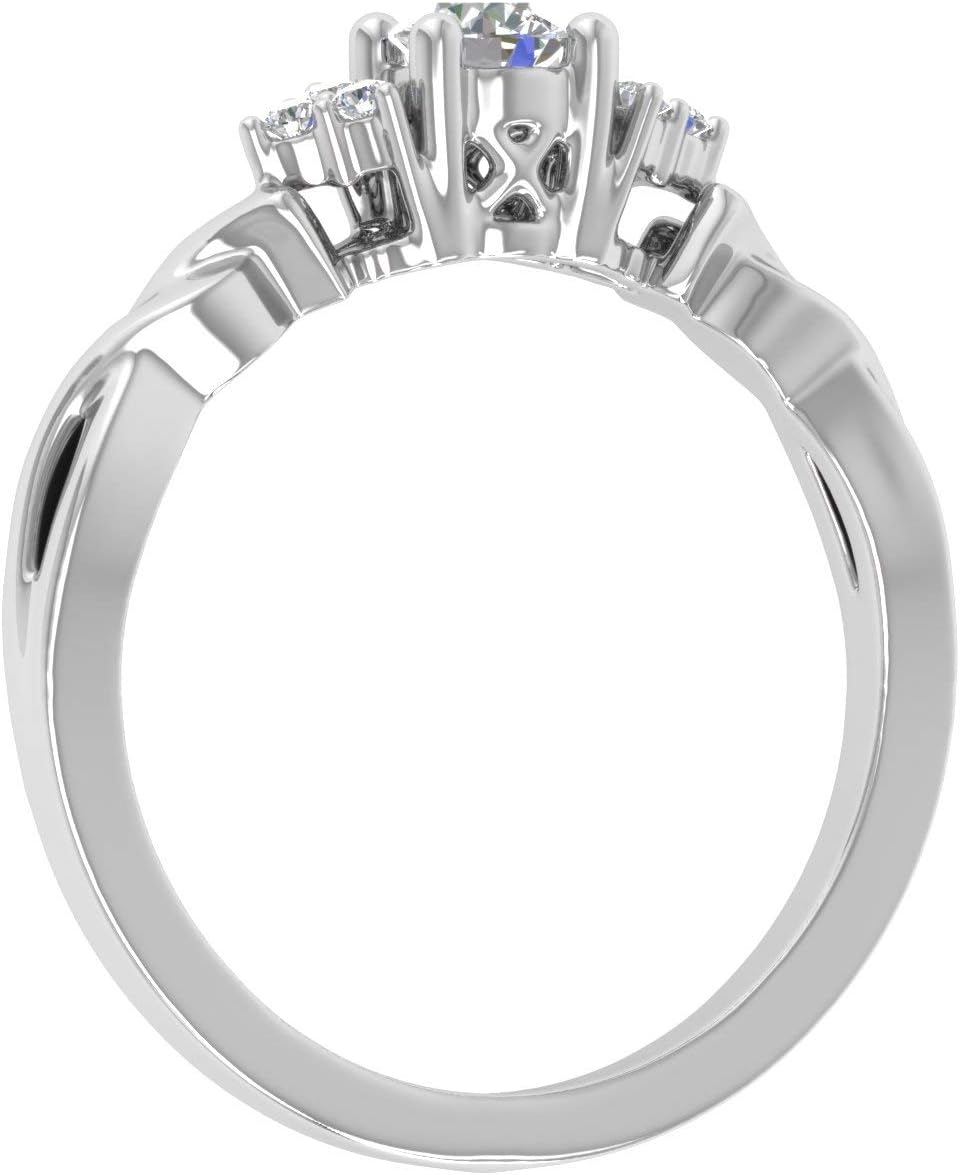 1/4 Carat Round Diamond Engagement Ring in 10K Gold