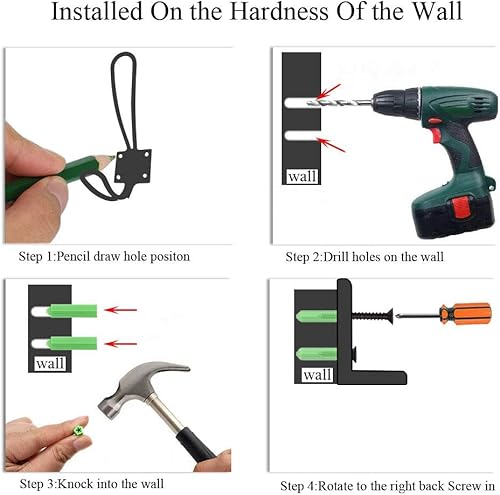 Miniatura 4 de Juego de 6 ganchos rústicos para entrada, de estilo rústico, vintage, para montar en la pared, duros, antiguos, industriales, resistentes, juego de
