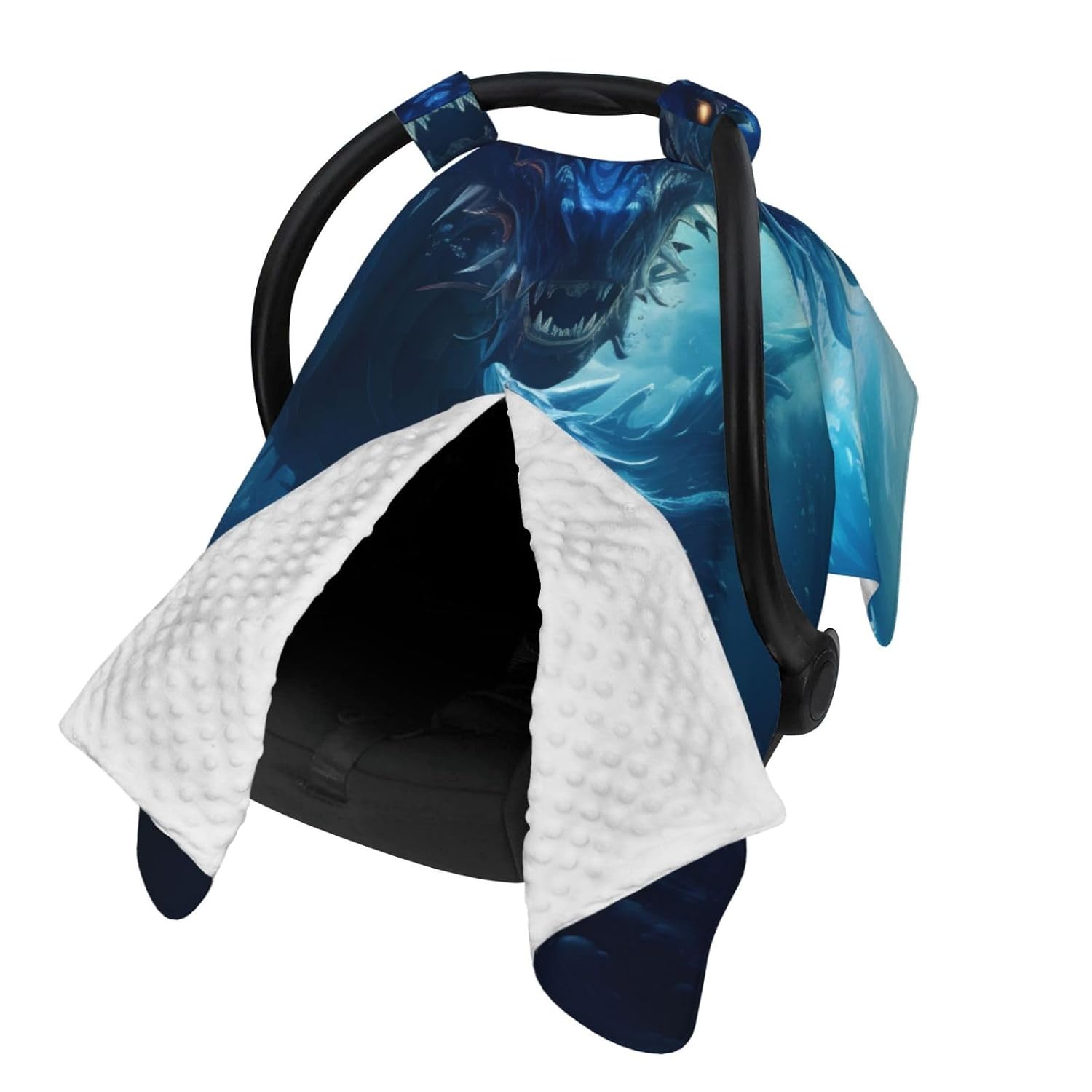 Sea Dragon Baby Car Seat Cover & Breastfeeding Nursing Cover - Breathable Stretch Fabric Multi-Use Nursing Cover for Breastfeeding