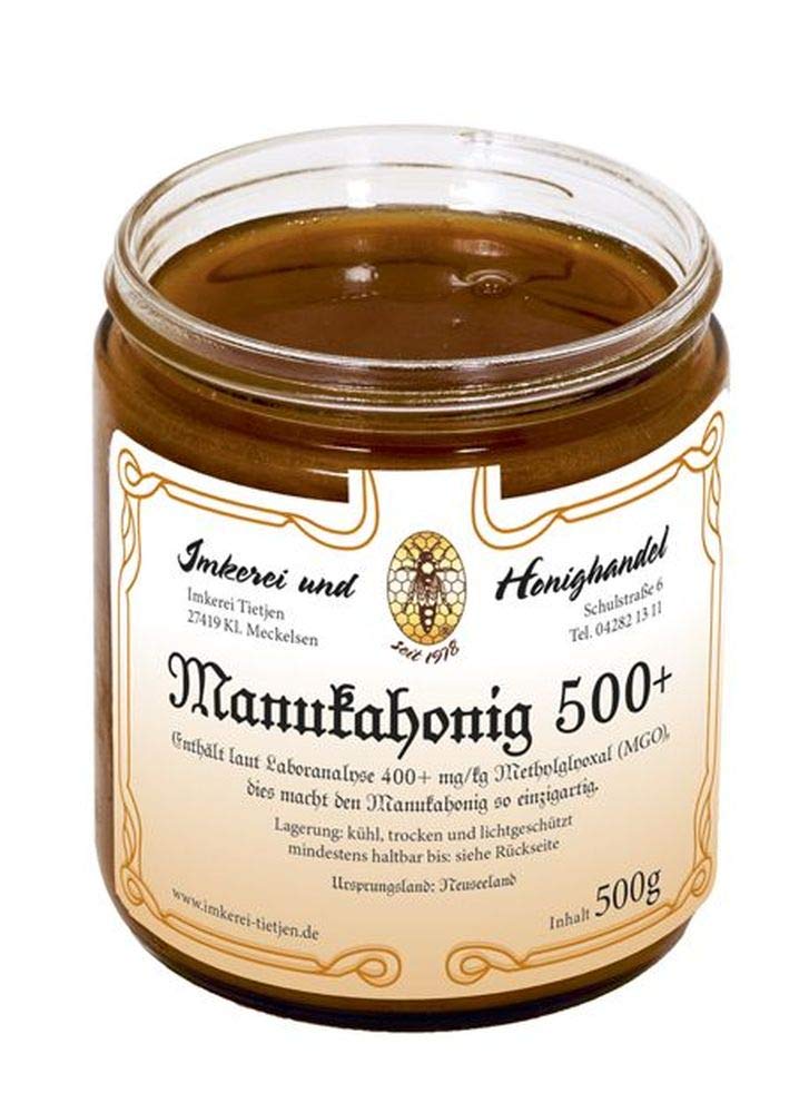 Imkerei Nordheide - Manuka Honig MGO 500+ (500 g) aus Neuseeland, im Glas | Laborgeprüft, reines Naturprodukt | Berufsimkerei seit 1978