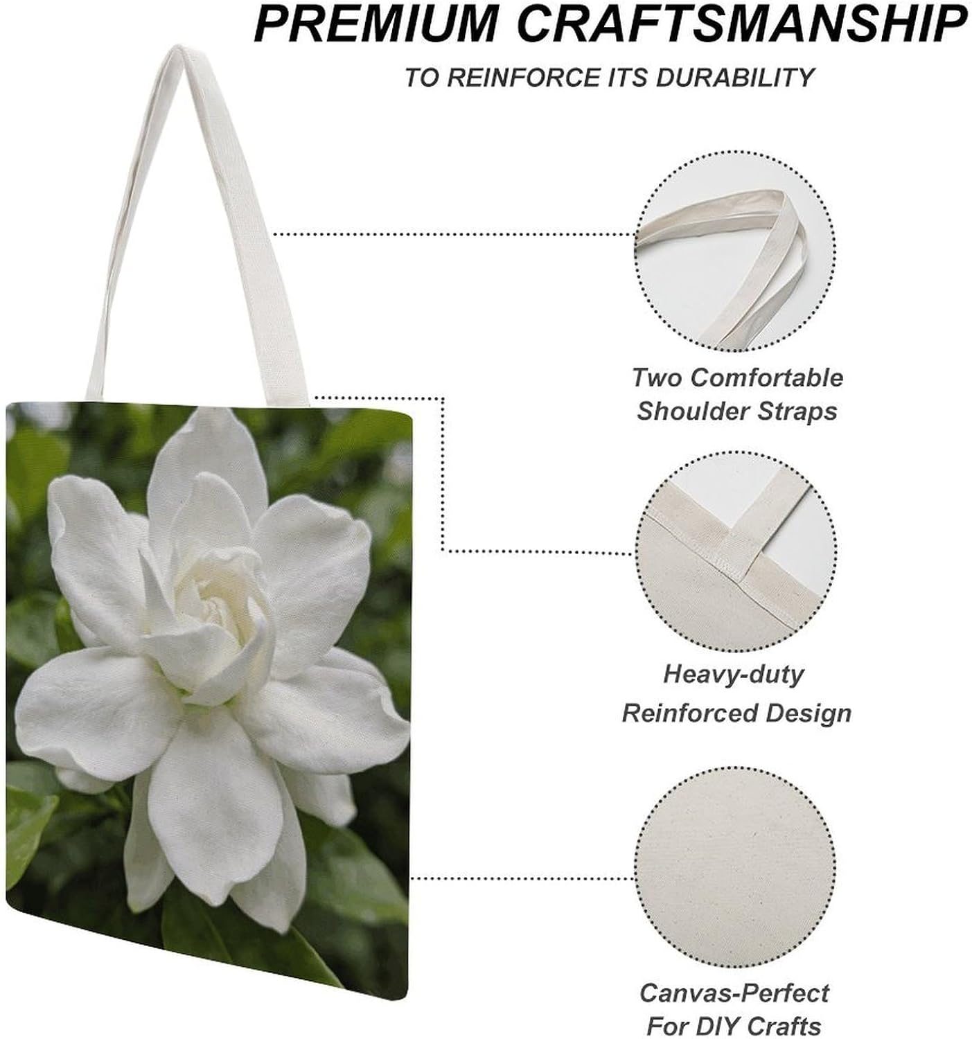 Ji Xue Ning Xiang Canvas Tote Bag Reusable Grocery Bags Foldable Soft Cotton Shoulder Carry Bag