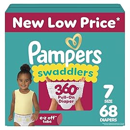 Pampers Swaddlers 360 Pull-On Diapers, Size 7, 68 Count for up to 100% Leakproof Skin Protection and Easy Changes