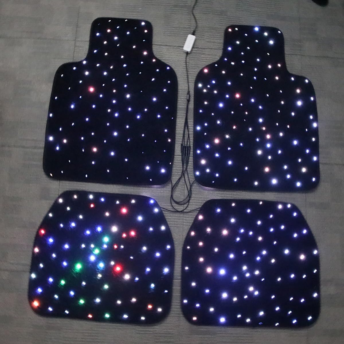 Dywaniki Samochodowe Comfort Starlight, Dywaniki Podłogowe Starlight, Uniwersalna Podłoga Samochodowa, Pełny Zestaw Błyszczących, Gwiaździstych Niebem, Antypoślizgowych Dywaników Samochodowych(DC)