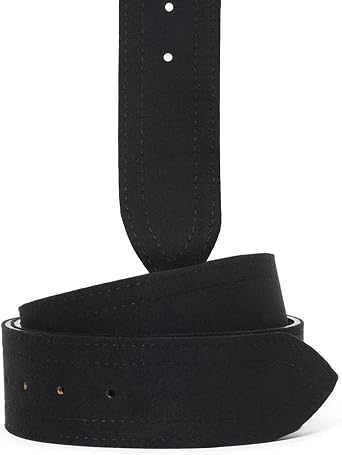 HOBBY HORSE Womens Show Belt Western Adjustable Black Synthetic Suede Strap, 112" Wide Buckle Sold Separately