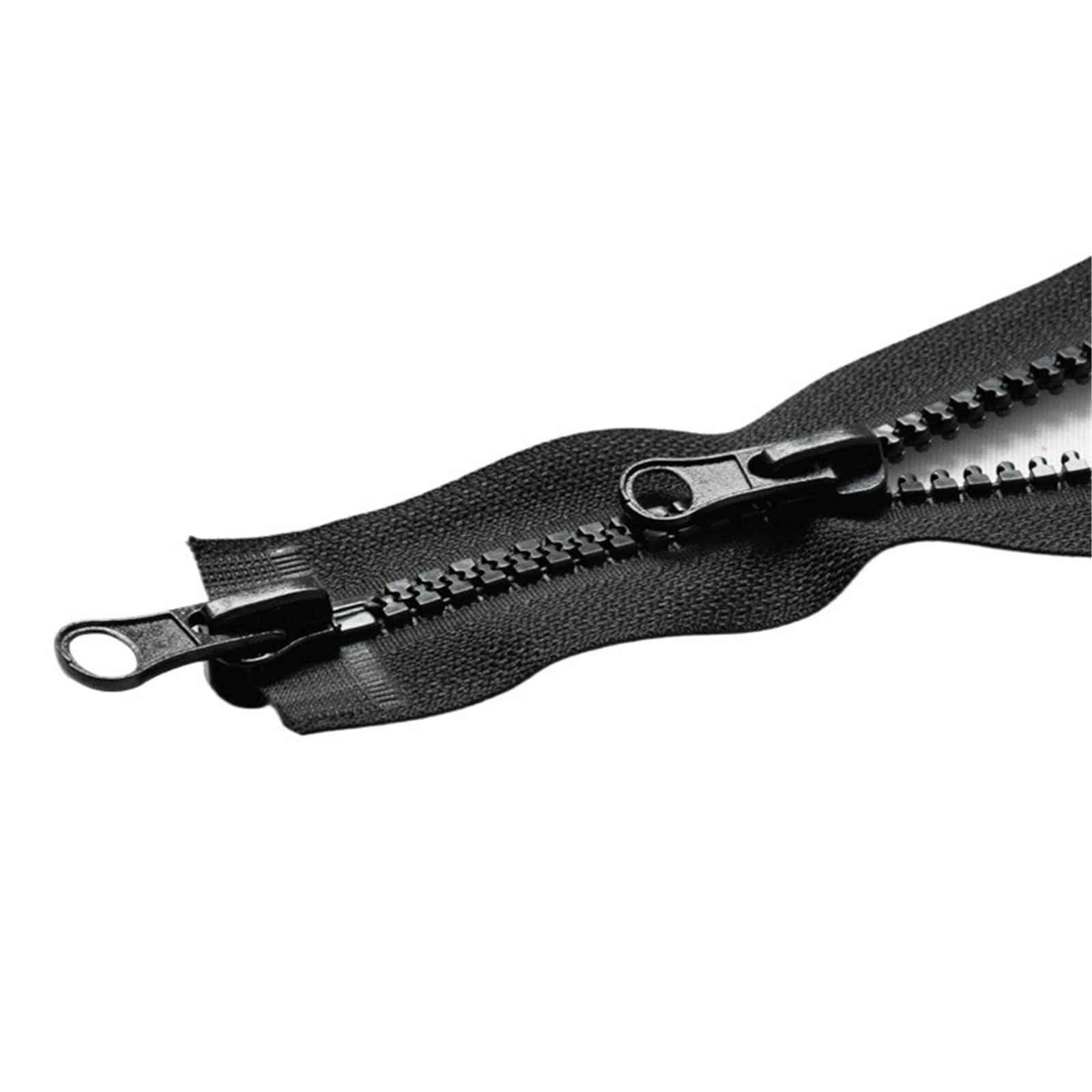 Zippers Sewing, 2-Way Separating Zipper Size 5 Resin Teeth 80cm Multicolor for Sewing(Black)