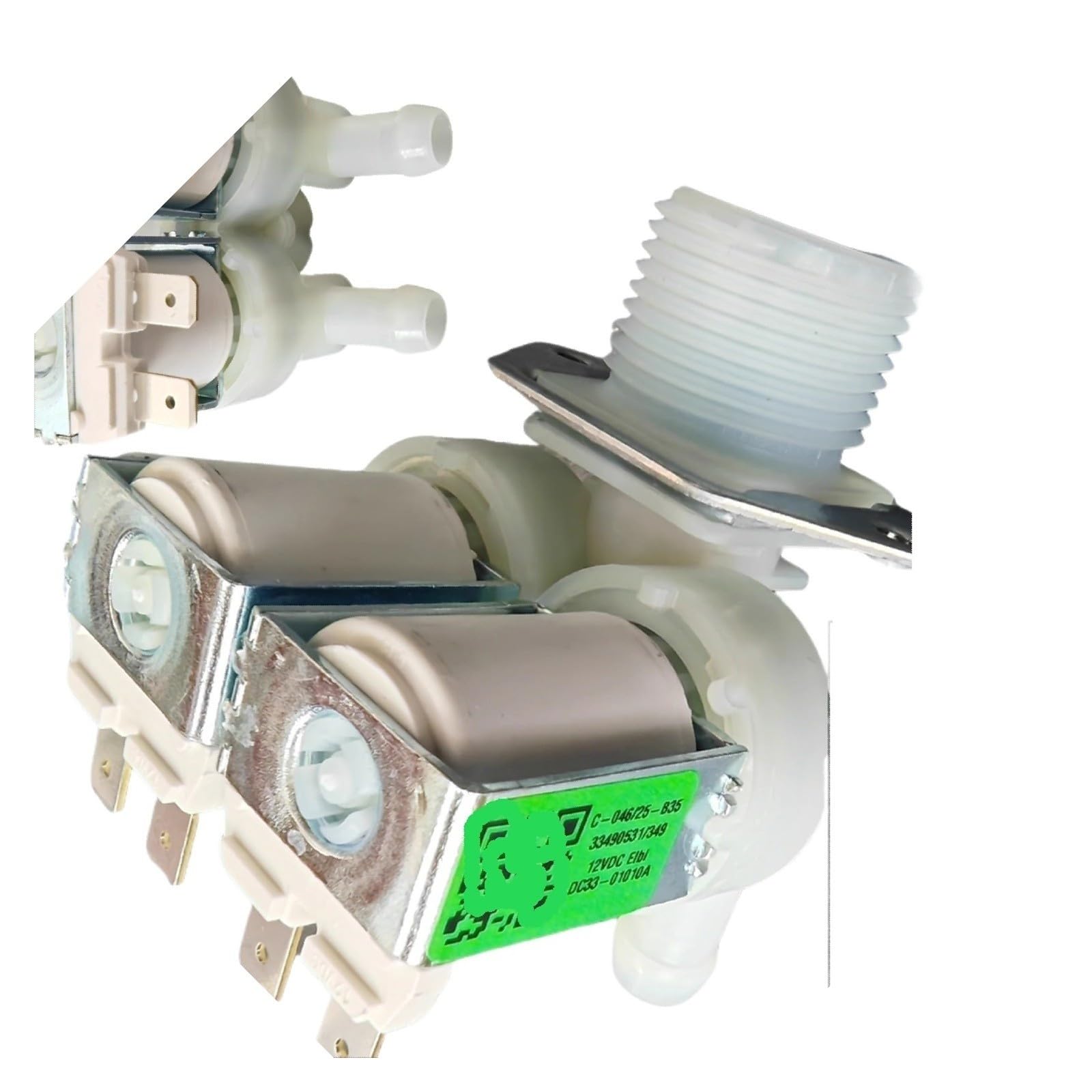 Válvula De Entrada De Agua for Lavadora, Compatible con Samsung, Válvula De Entrada De Lavadora Electrónica WW10T504DA WW10T554DAT WW10T634DLN DC33-01010A