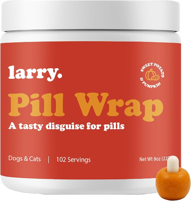 Petisco para Cães para Envolver Medicamentos com Batata-Doce e Abóbora Larry, aproximadamente 227 g