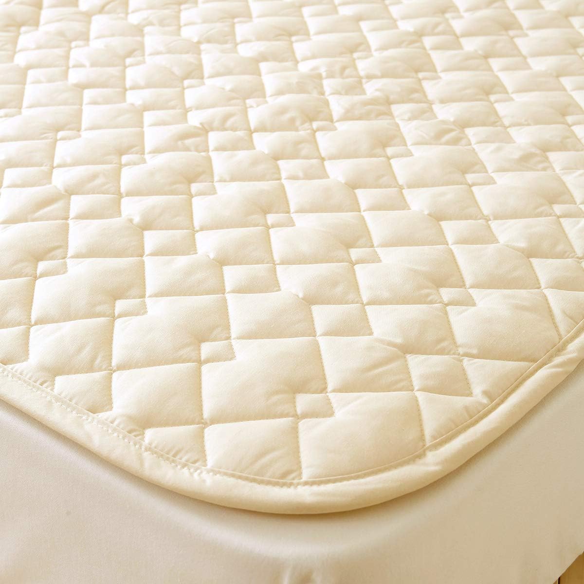 Amazon｜【ホテル仕様 日本製】安眠工場 ウォッシャブル敷きパッド ベッドパッド (セミダブル/オフホワイト) 厚手 綿｜ベッドパッド ...