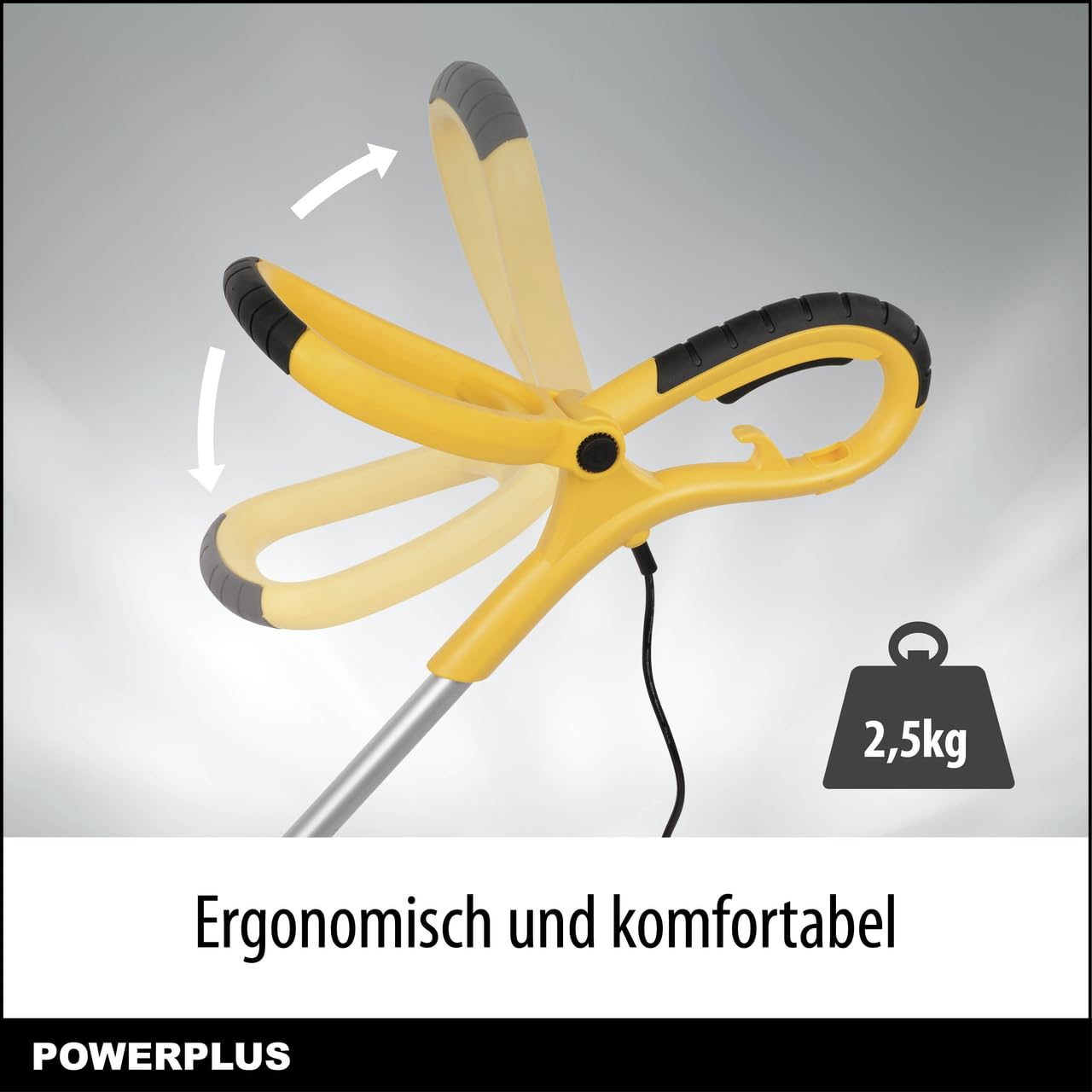 Power Plus Elektrischer Rasentrimmer POWXG30030-400 W und 270 mm Ø, Gartenwerkzeug 2 in 1 als Gras- und Rasenkantenschneider für Ihren Garten