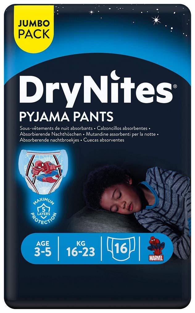 DryNitesHuggies Pyjama Pants for Boys 3 - 5 Years (16 - 57 kg)