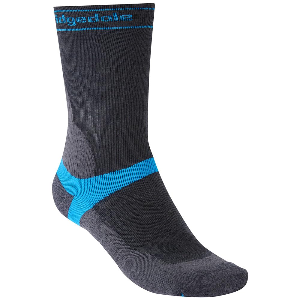 Men's Grey Bridgedale Mtb/Gravel Midweight T2 Merino Socks - Medium - Medium Weight Socks