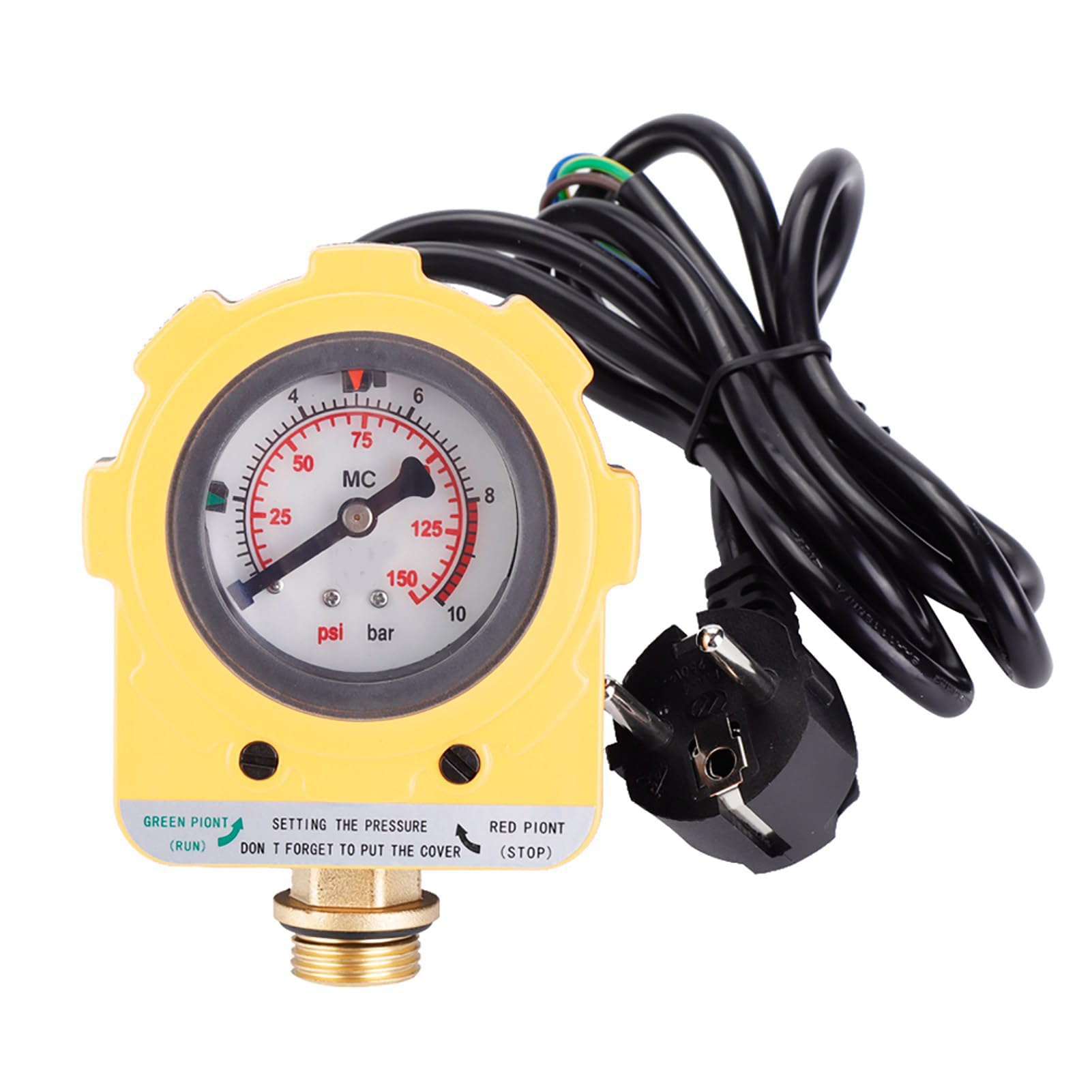 Regulator ciśnienia pompy wodnej, 220 V, 10 bar, regulator ciśnienia NPT1/2, przełącznik ciśnienia pompy wodnej, automatyczny regulator ciśnienia, elektroniczny przełącznik do pompy wodnej UE