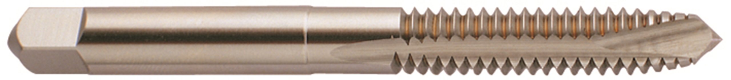 YG-1 J7 Series Vanadium Alloy HSS Spiral Pointed Tap, Hardslick Coated, Round Shank with Square End, Plug Chamfer, 9/16