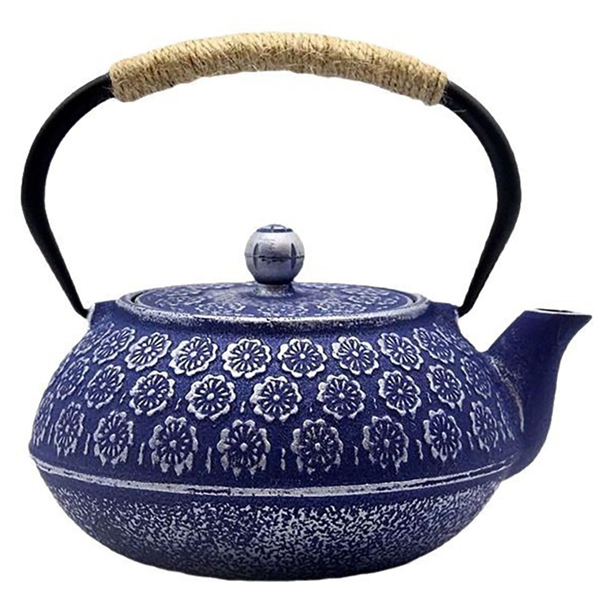 Xixining Nanbu Tetsubin Cherry Blossom Teapot, Casting, Tea Utensils, Iron Refiller, Gas, Electric Stove, Charcoal Fire, Heat Resistant Silicone Handle, IH Cookware, Direct Fire Compatible : Home & Ki